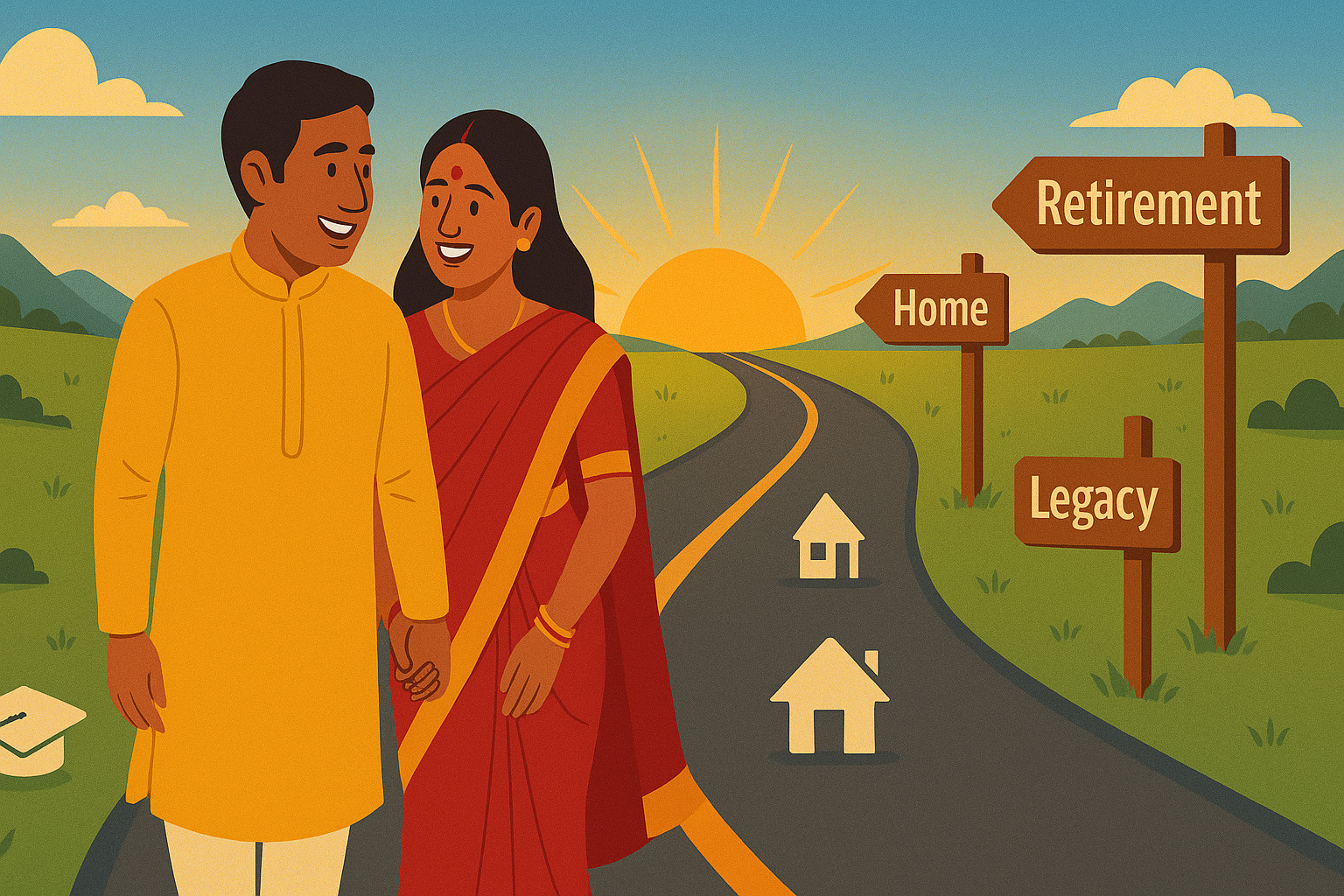 Couple planning their financial future