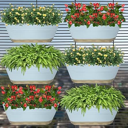 Hanging Railing Planters Flower Hanging Pots