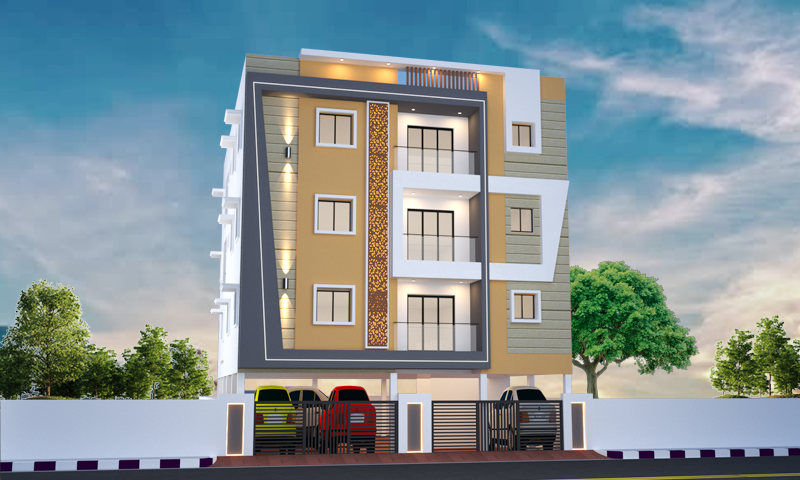 3BHK floor plan