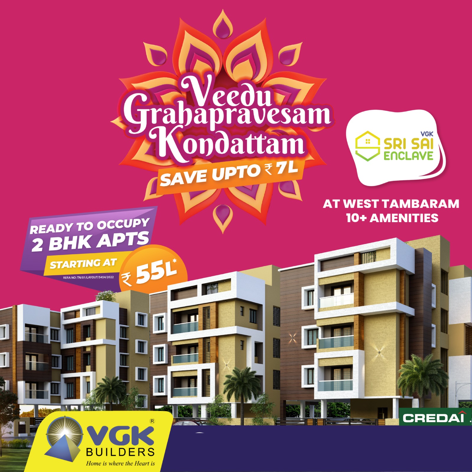 3BHK floor plan