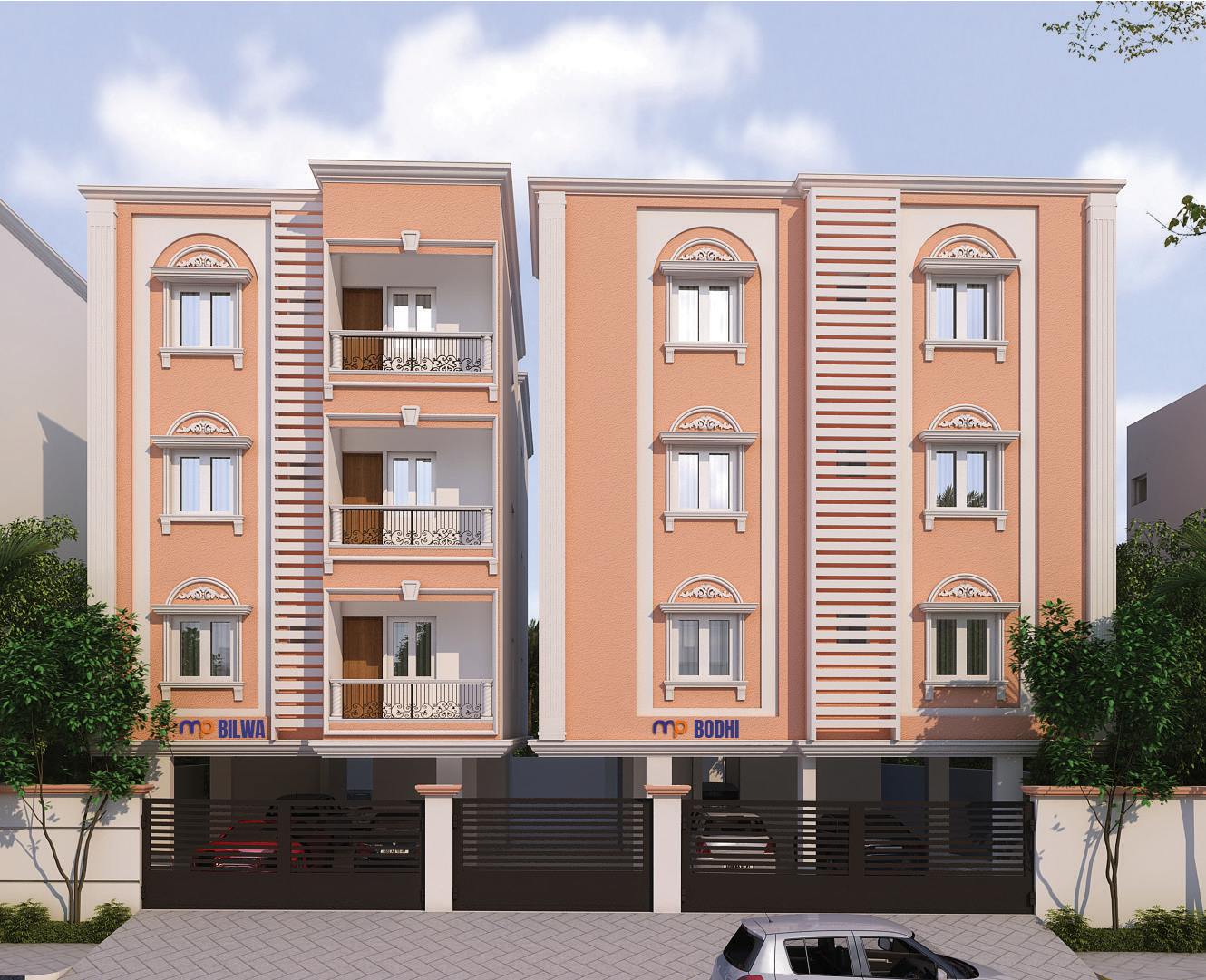 3BHK floor plan