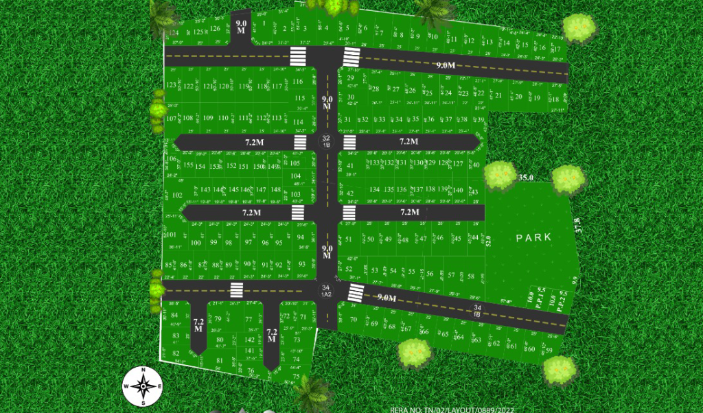 2BHK floor plan