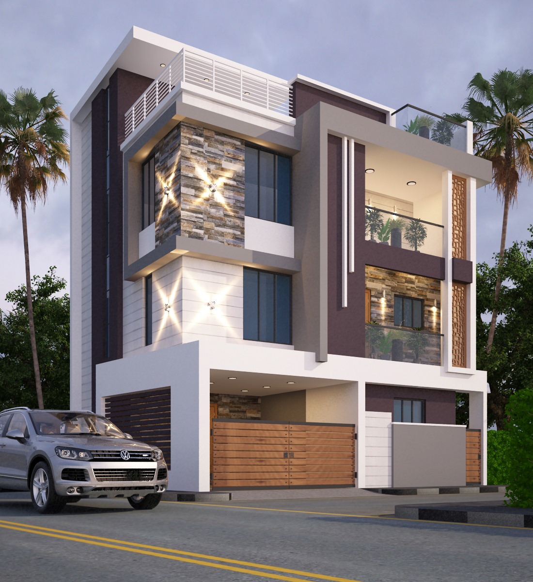 3BHK floor plan
