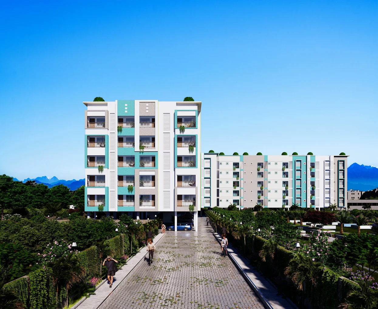 2BHK floor plan