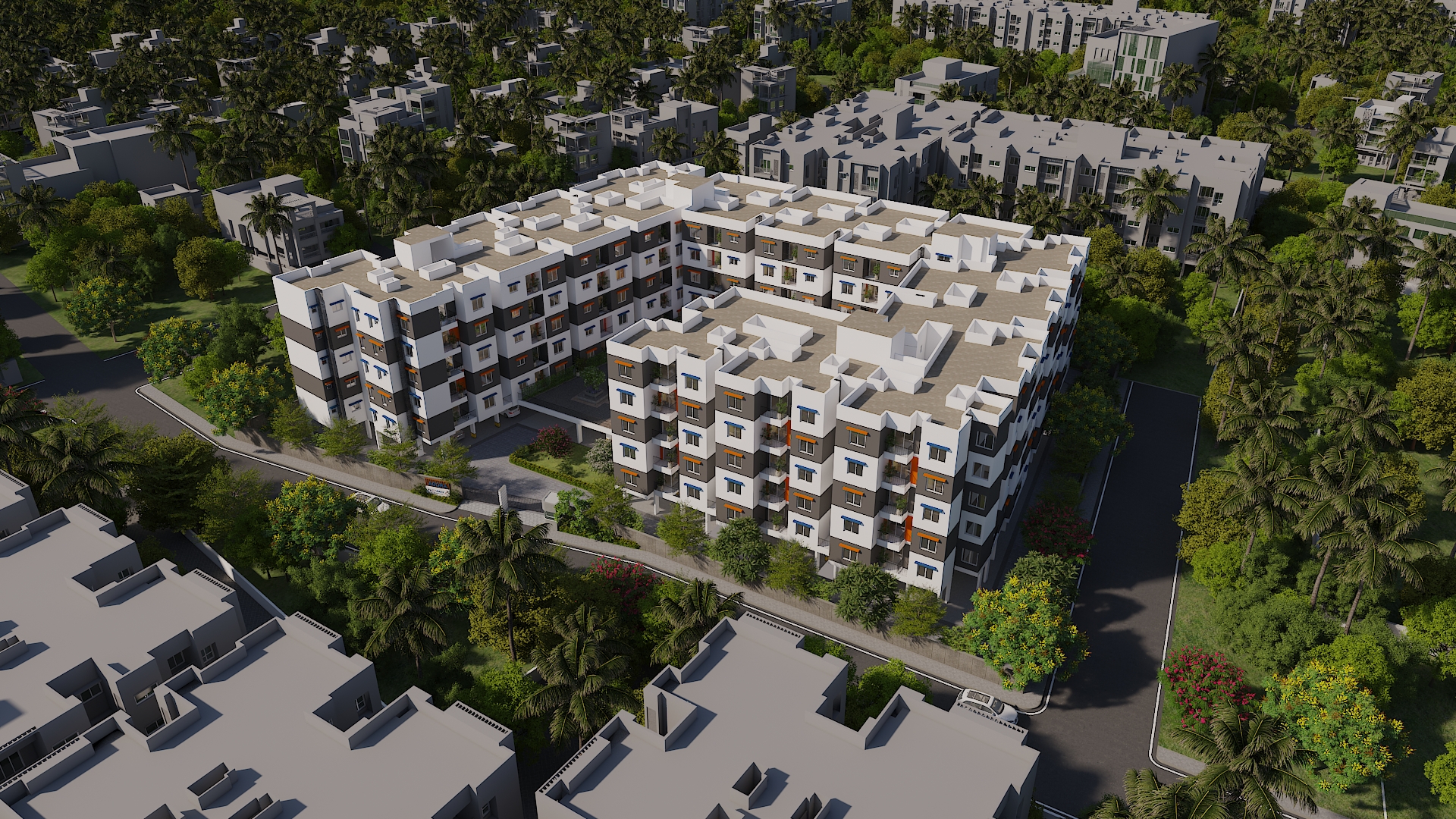2BHK floor plan