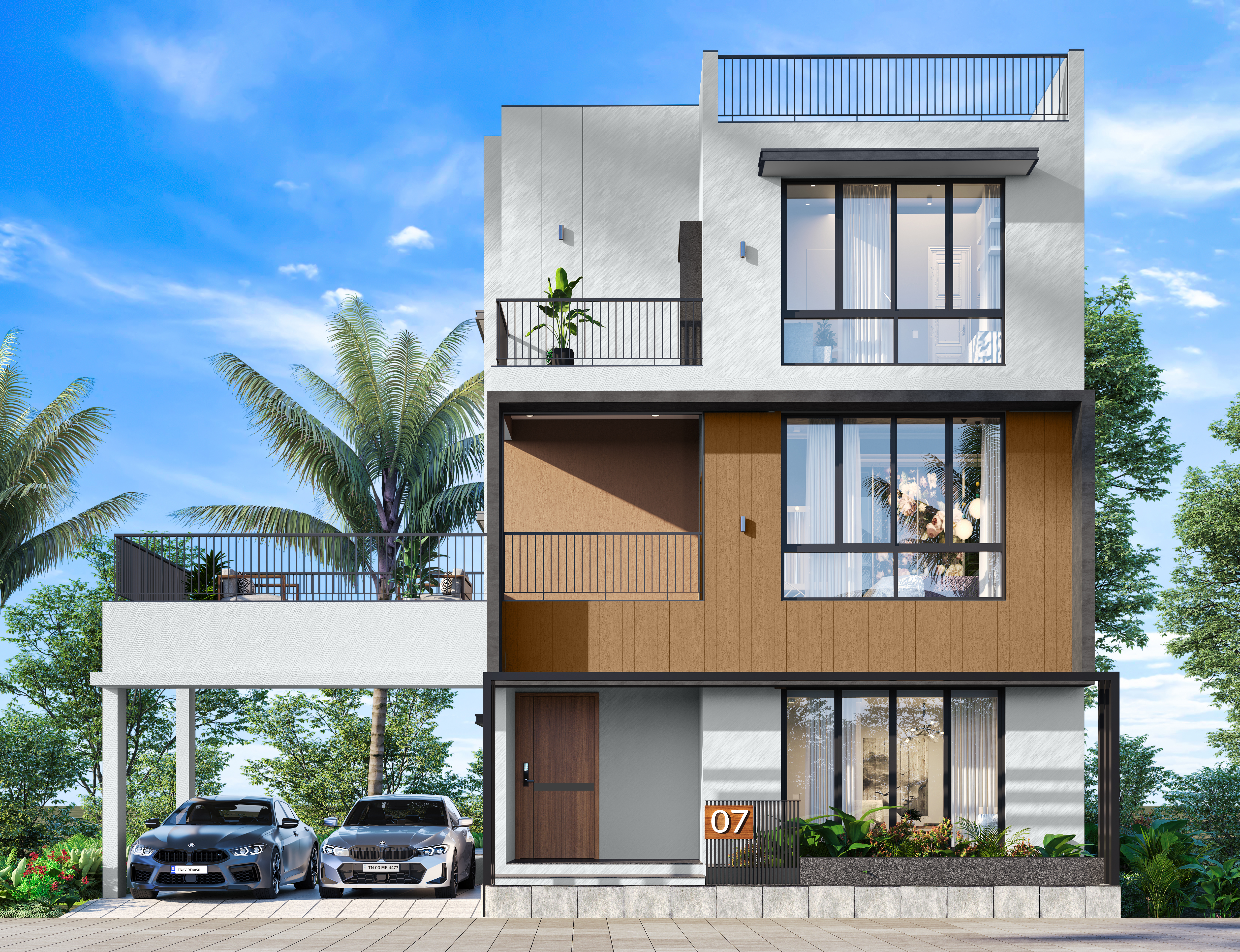 3BHK floor plan
