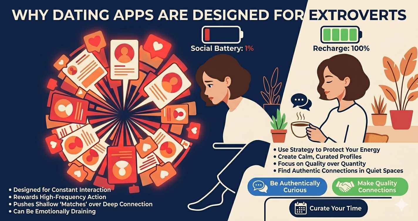 Cover image for Why Dating Apps Are Designed for Extroverts (And What Introverts Can Do About It)