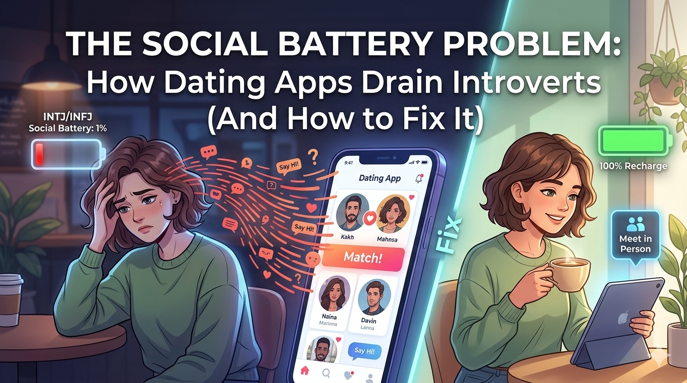 Cover image for The Social Battery Problem: How Dating Apps Drain Introverts (And How to Fix It)