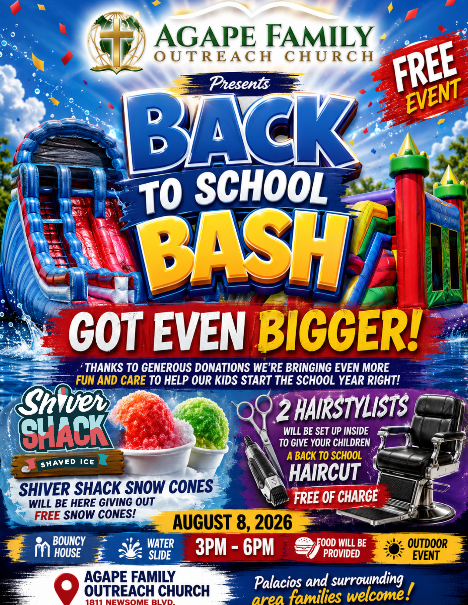 Back to School Bash event flyer