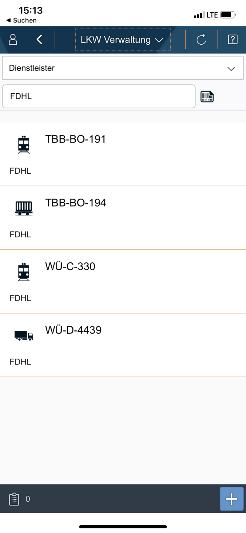 Screenshot 3 of Fiori App "Means of transport" management in Yard