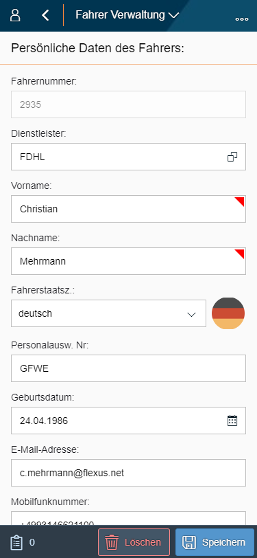 Screenshot 2 of Fiori App Truck driver management