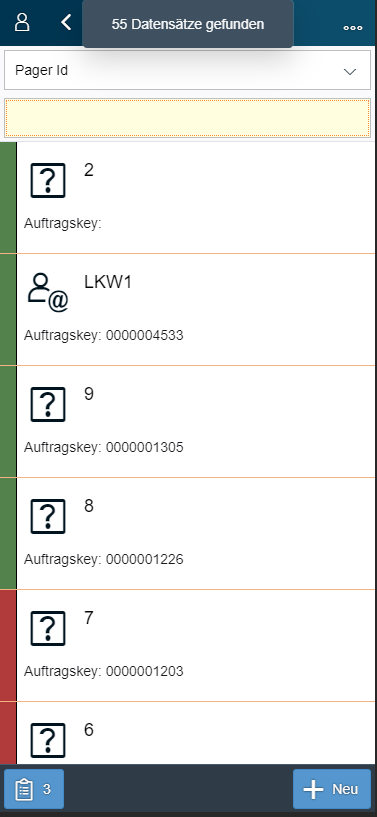 Screenshot 1 of Fiori App Pager management for Yard Management