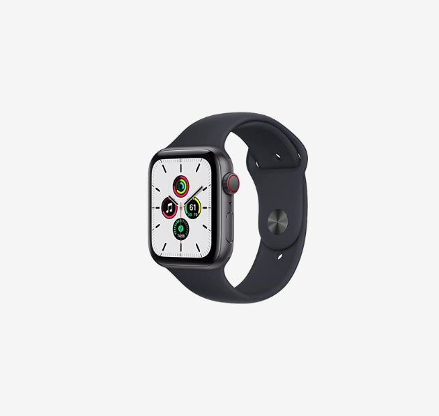 Apple Watch SE (GPS + Cellular, 44mm) - Space Grey Aluminium Case with Midnight Sport Band - Regular