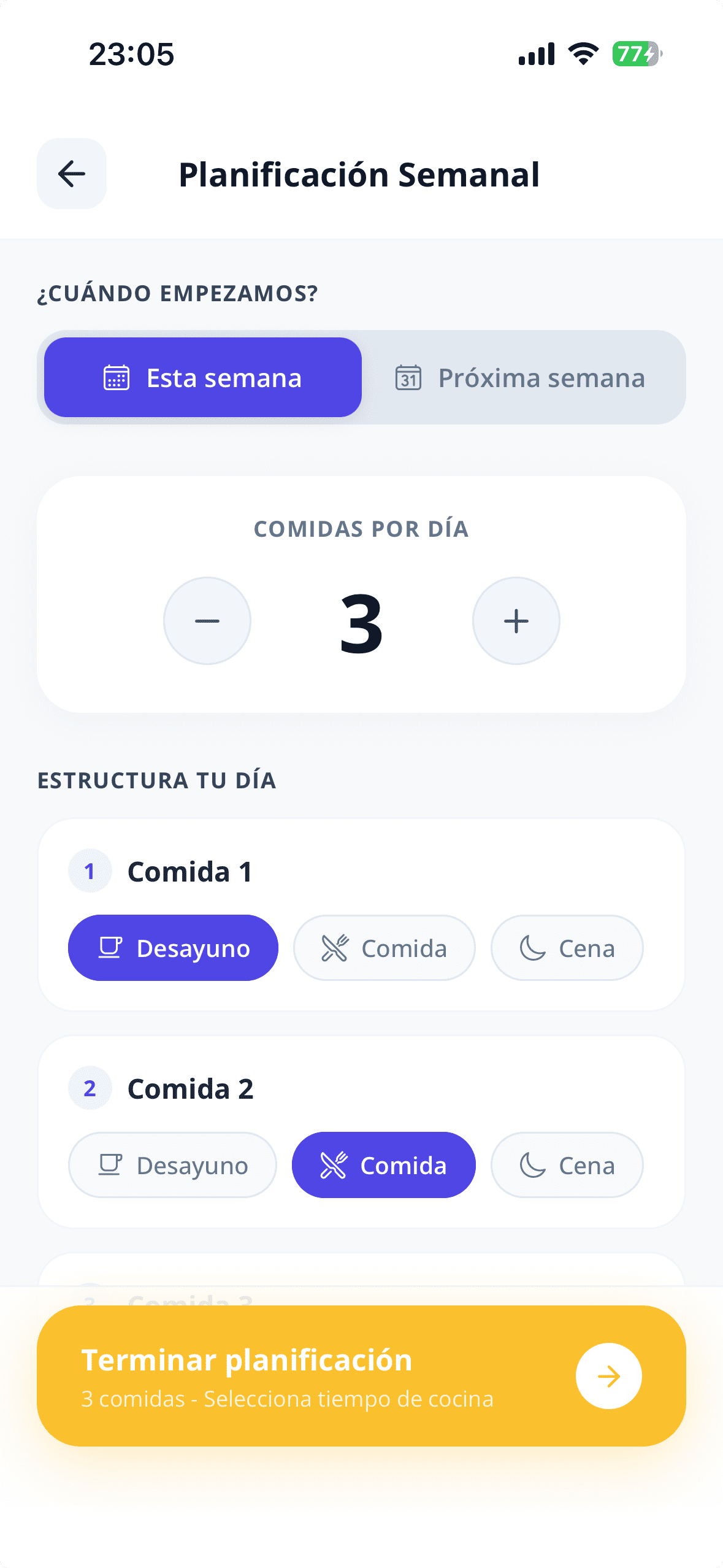 Plan nutricional personalizado
