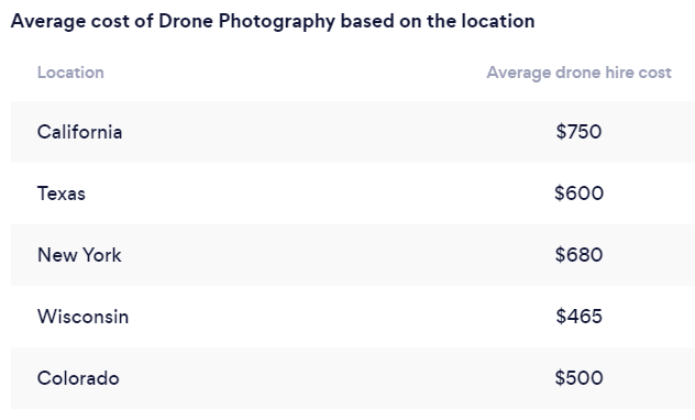 Drone costs