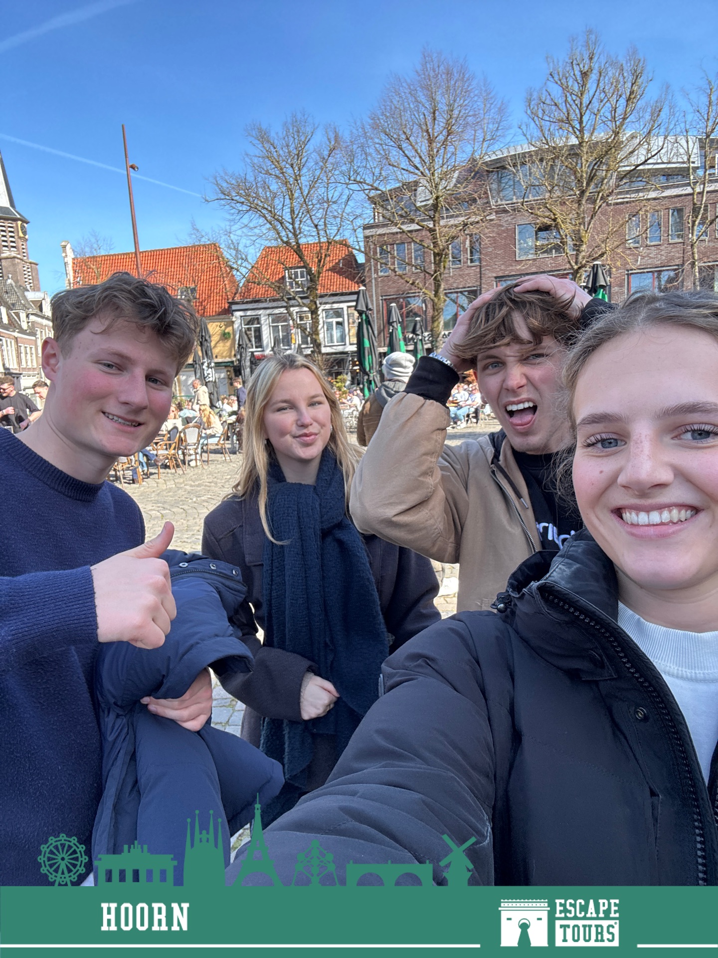 Teamfoto van De winnaars
