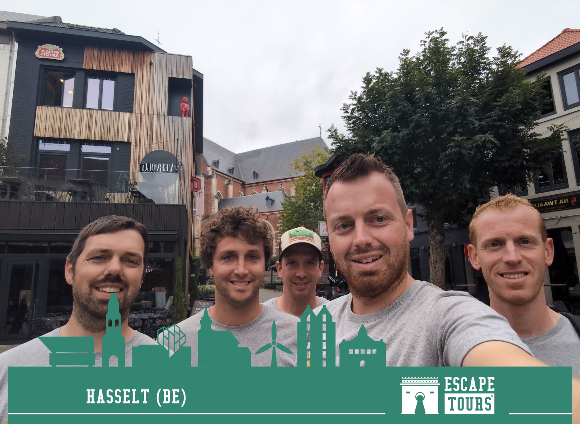 Teamfoto van Glenn en de parels
