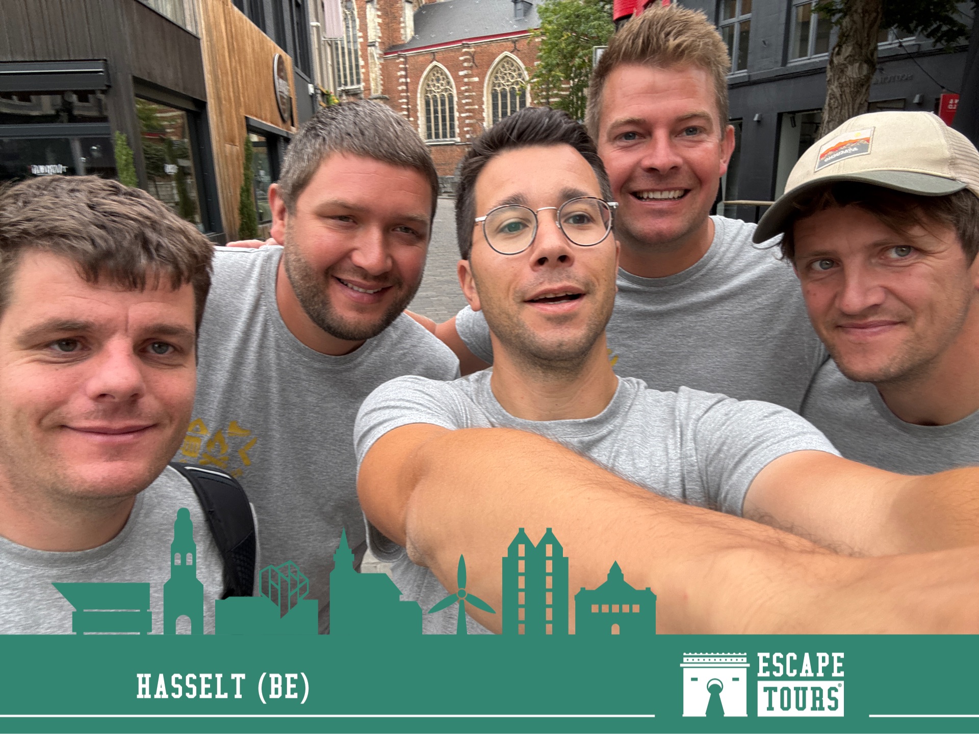 Teamfoto van Jef &amp; the gang