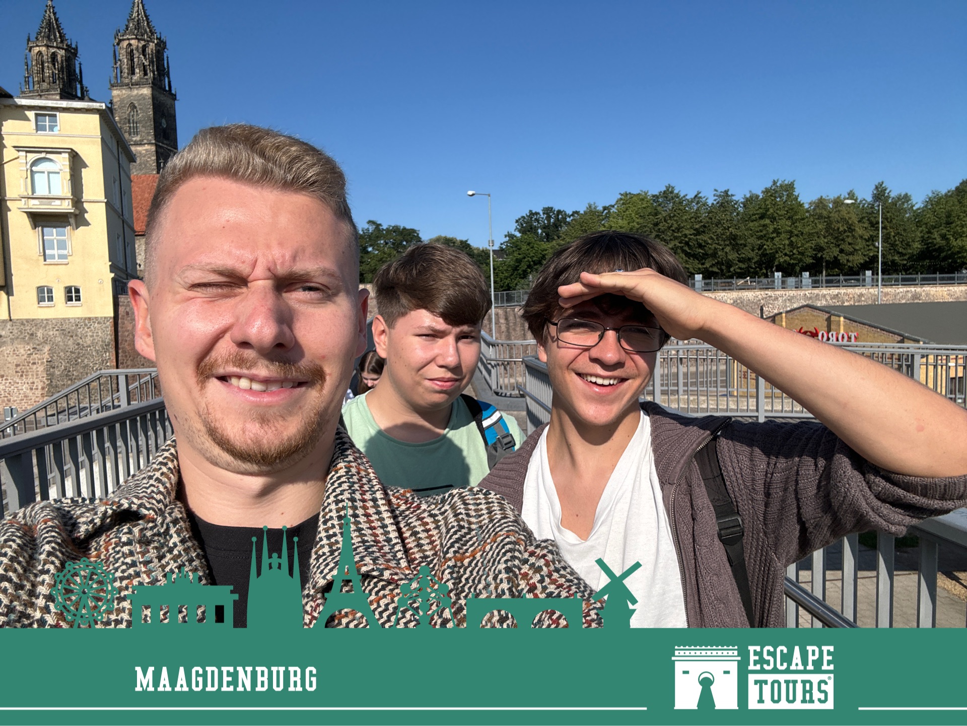 Teamfoto van Die Drei Musketiere