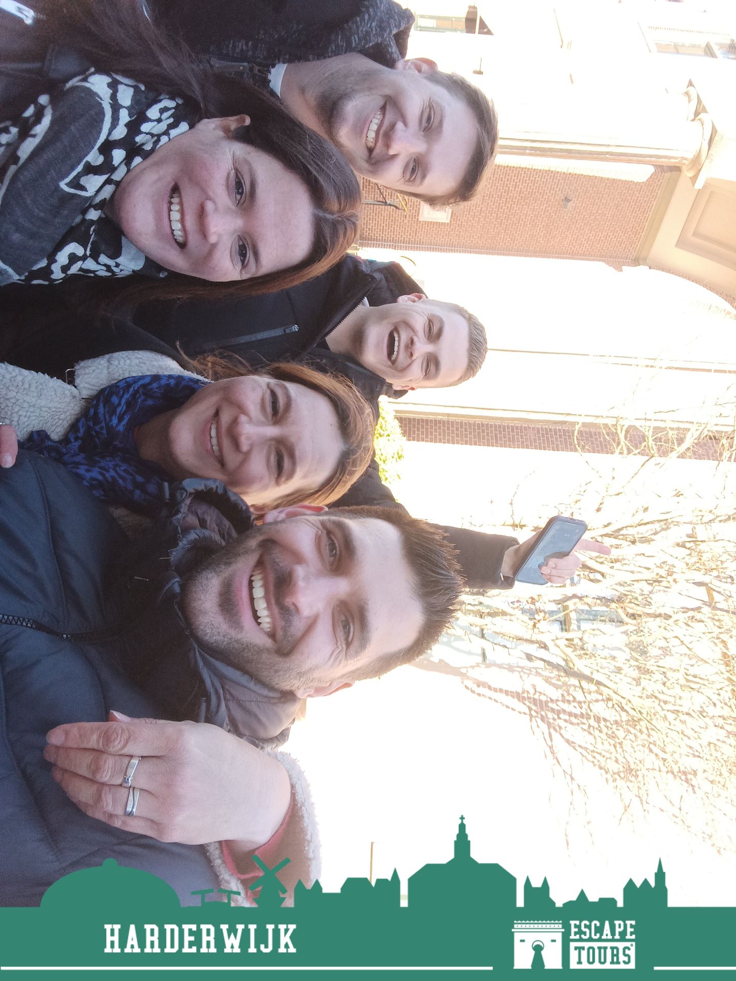 Teamfoto van door het Lint