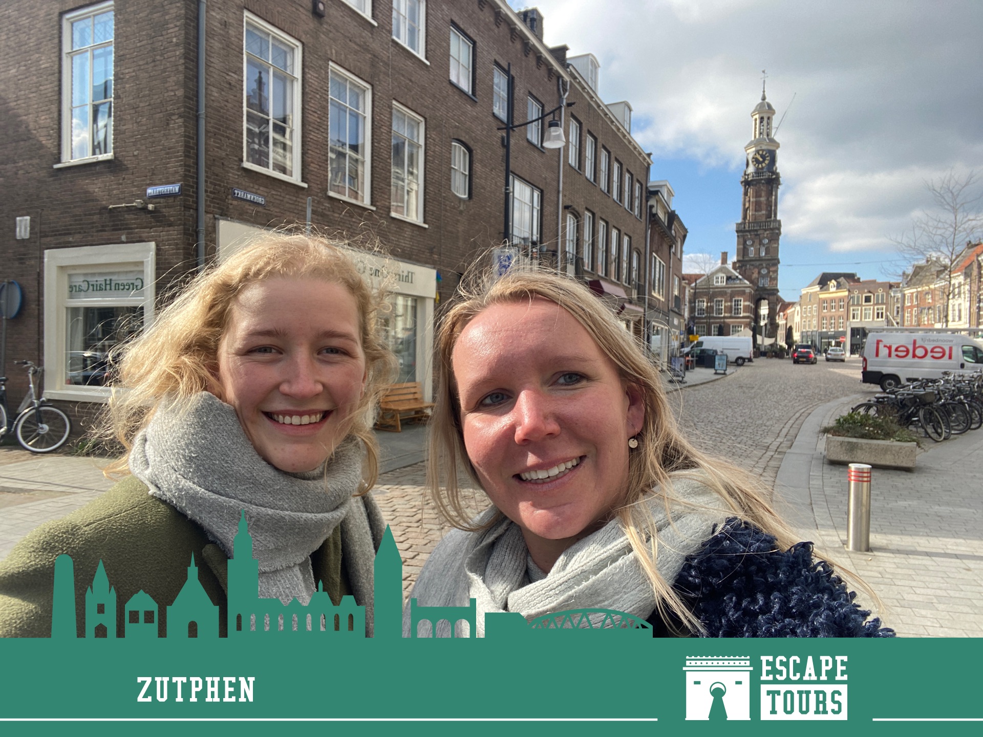 Teamfoto van de zustertjes