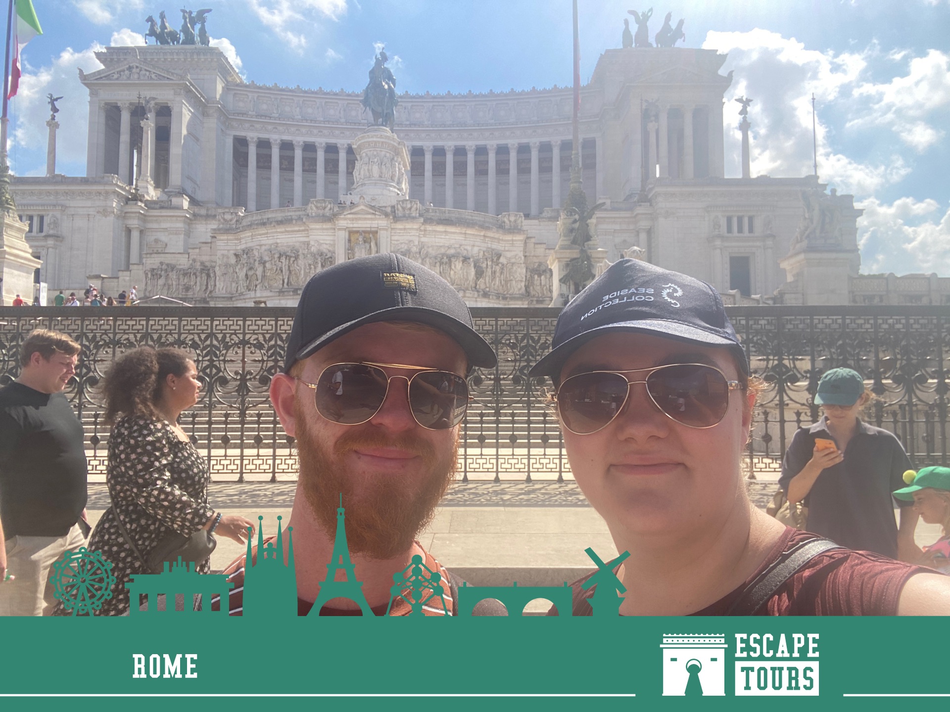 Team photo of Bassie & Adriaan in Rome