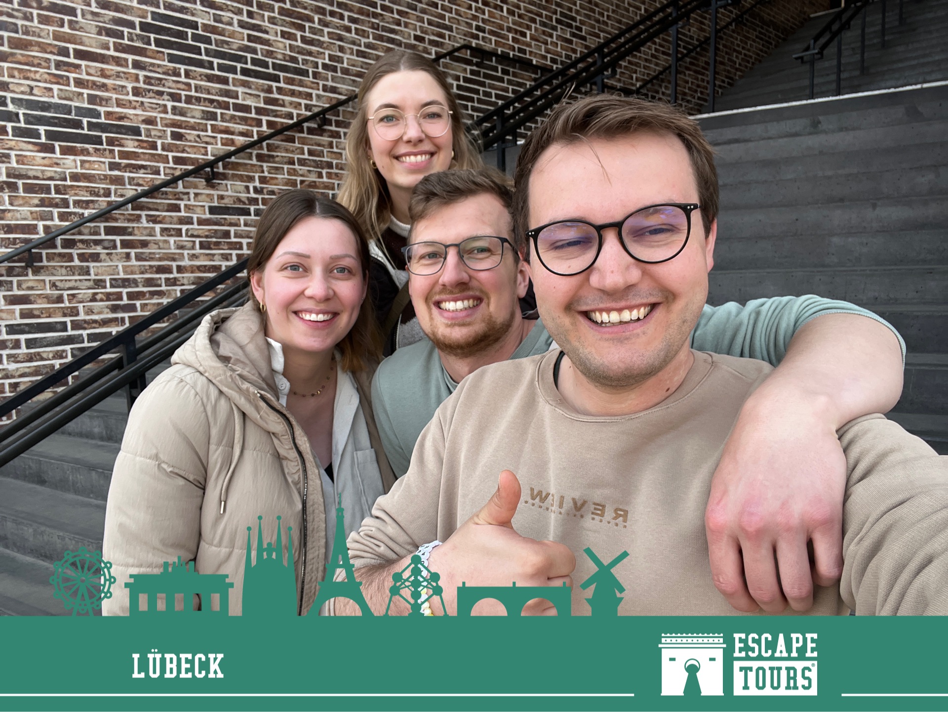 Teamfoto van Die dreisten Vier