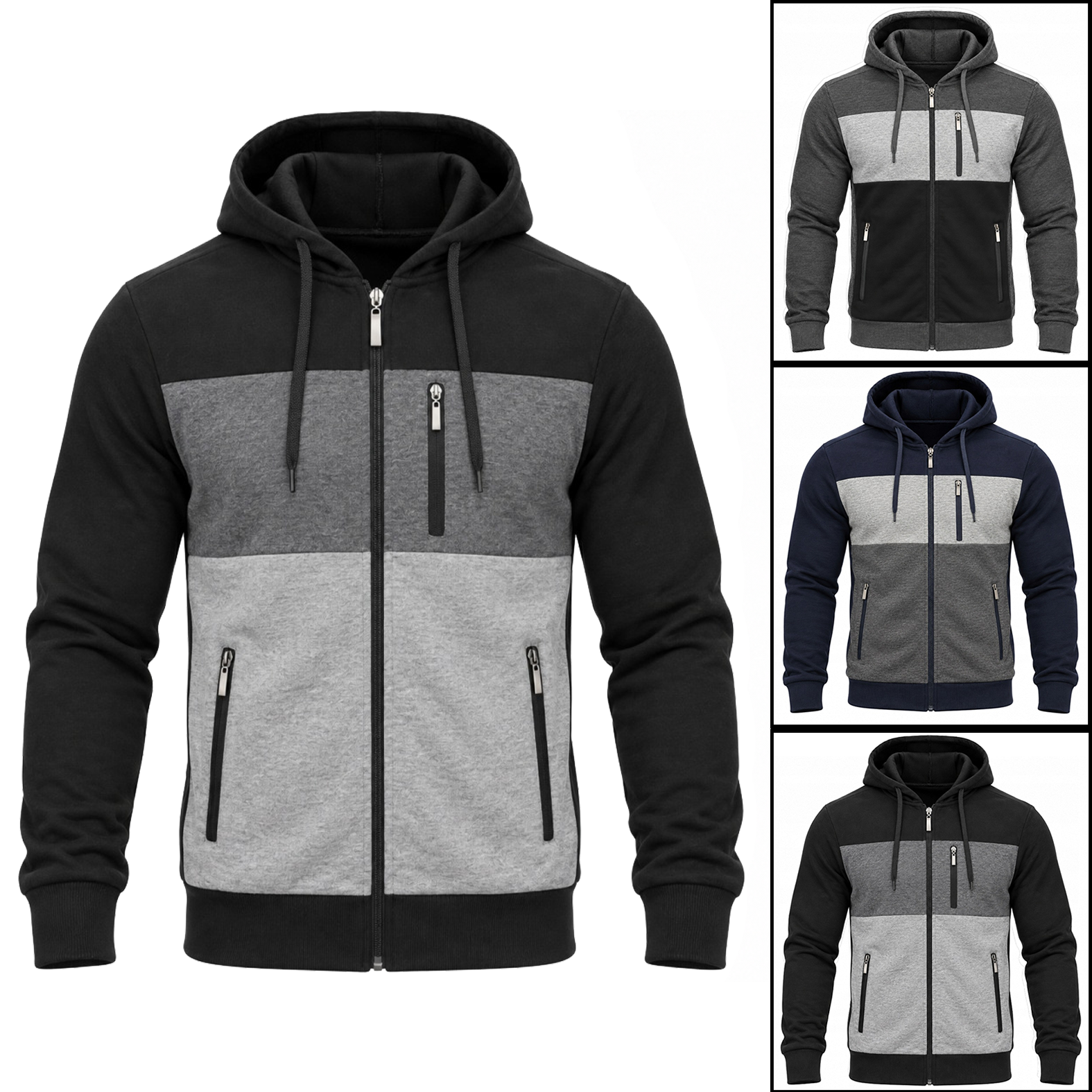 Herren Sweatjacke mit Kapuze Modell R2805