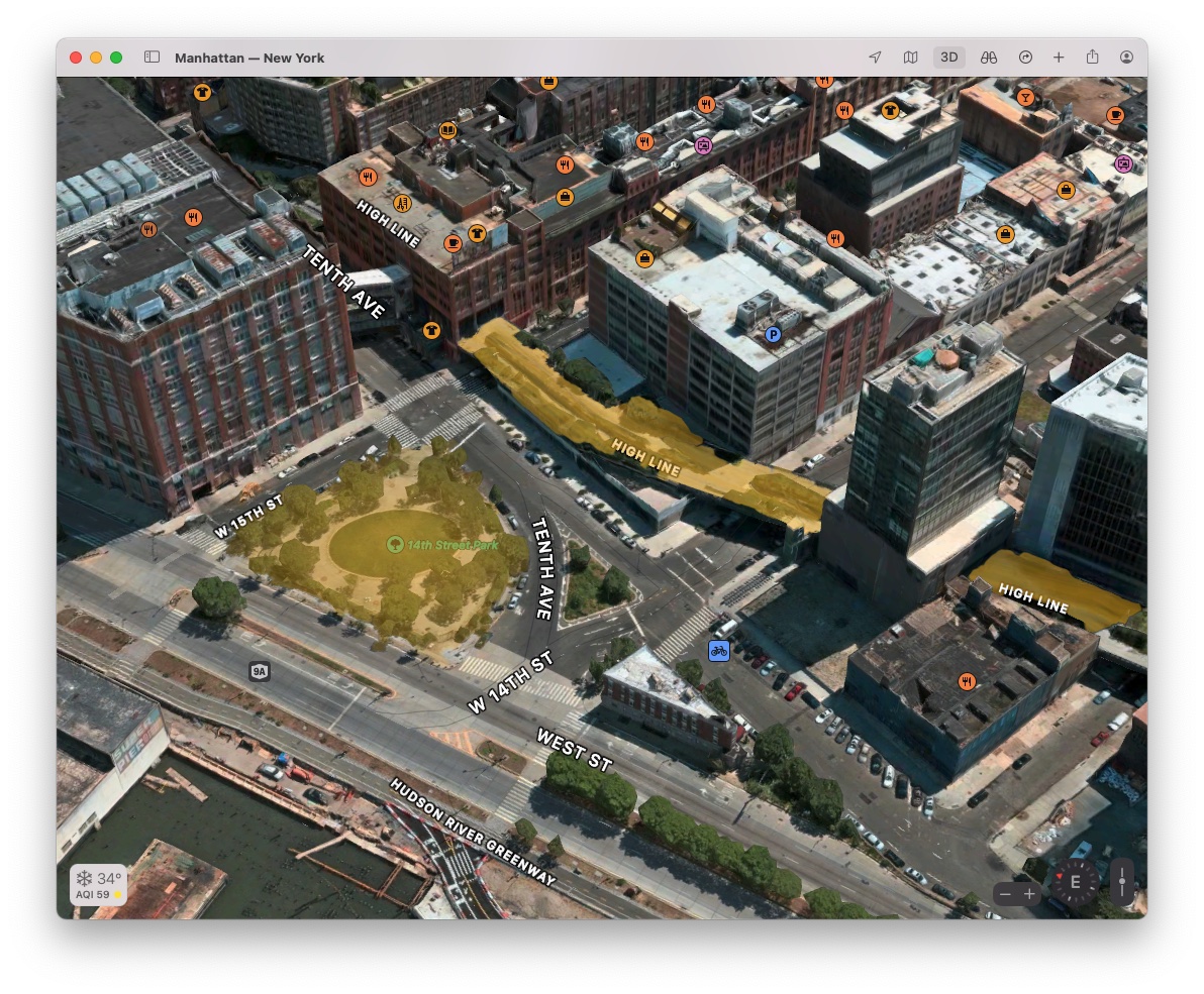 The park at 14th Street could serve as a grand entryway that brings the High Line closer to the Hudson River and Little Island.