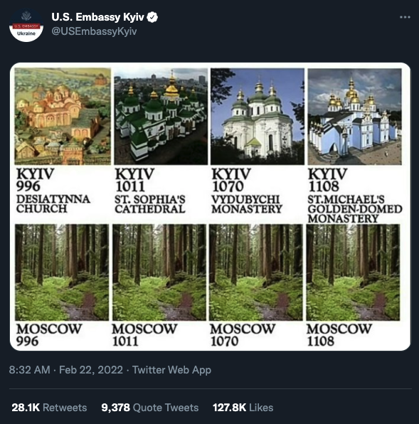 A meme shared by the US Embassy in Ukraine.