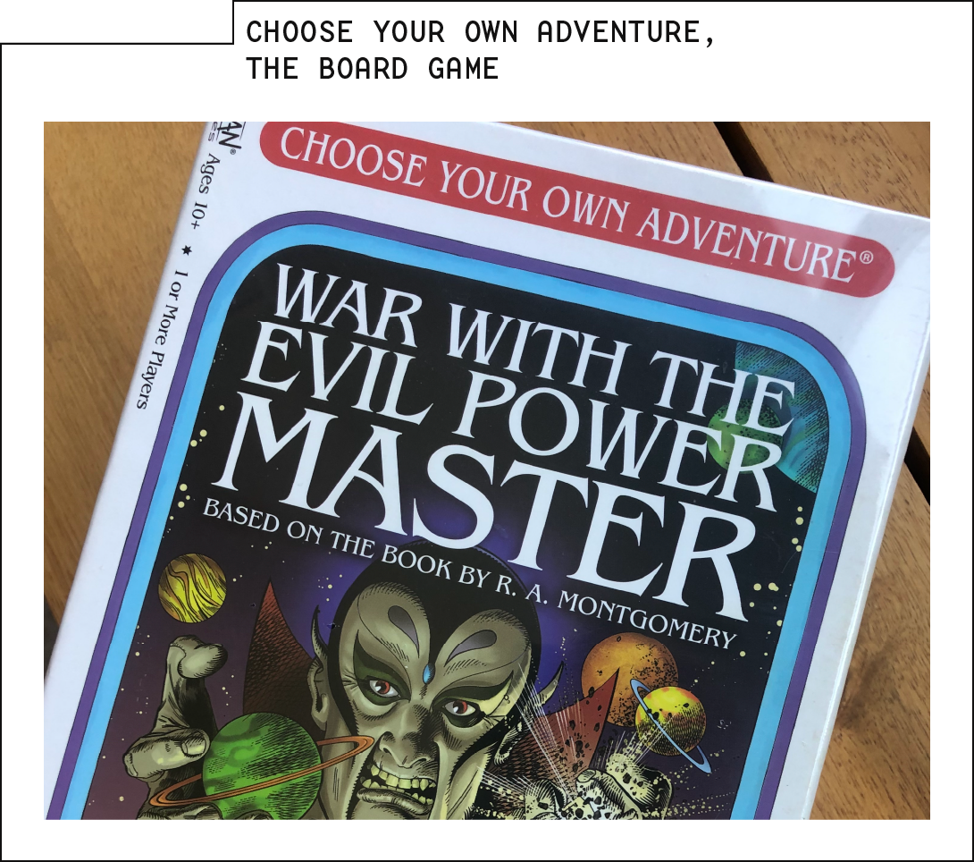 Photo of the author's copy of a choose your own adventure branded game. But, really, aren't all games choose your own adventure?