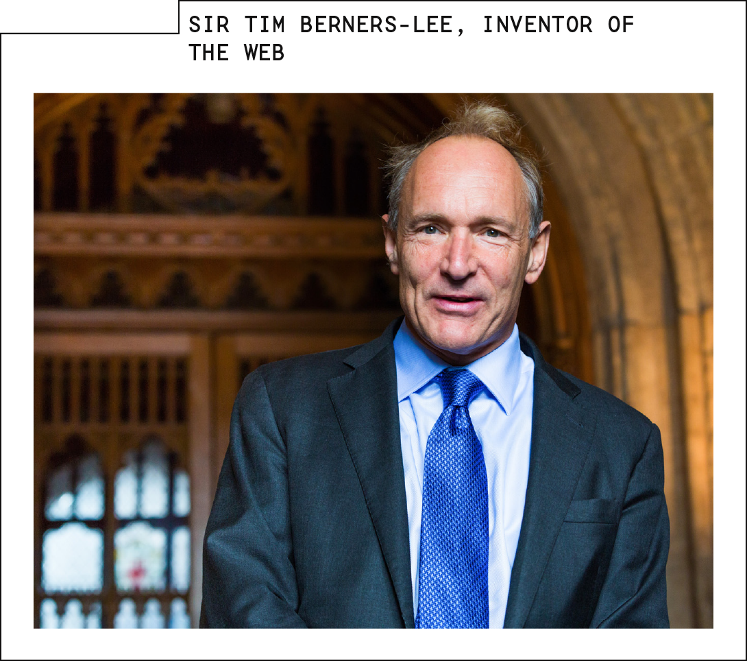 Photo of Sir Tim Berners-Lee. Photograph by Paul Clarke, used under Creative Commons Attribution-Share Alike 4.0 International license.