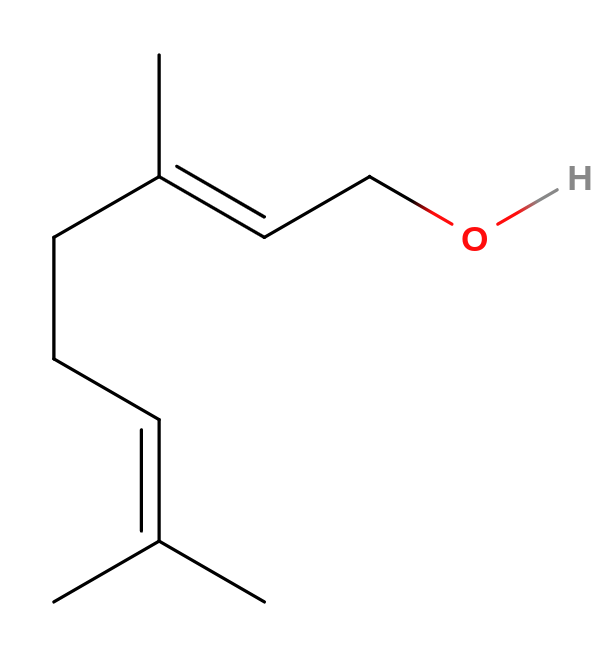 Molekula geraniolu