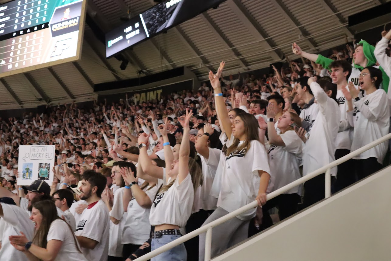 Celebrating a buzzer-beater to end the first half