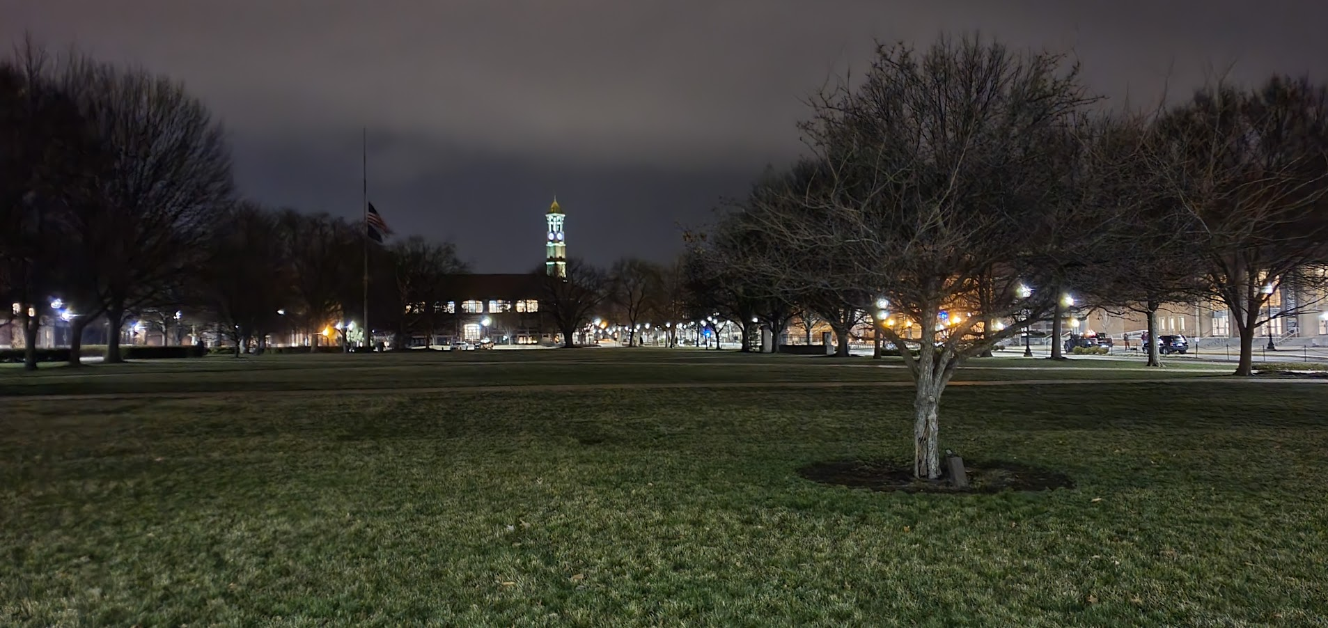 Out around campus late on a Saturday night