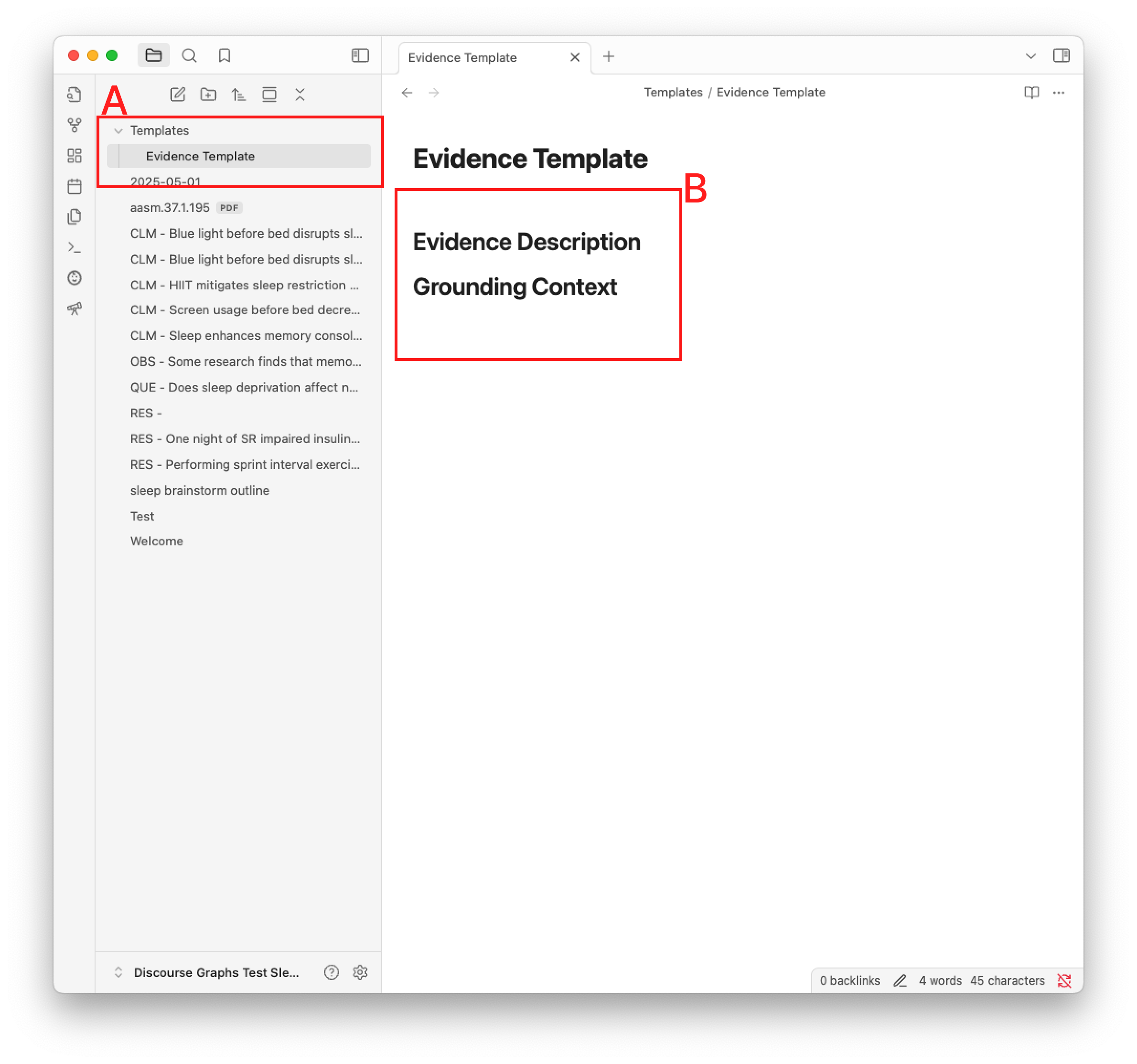 create template file