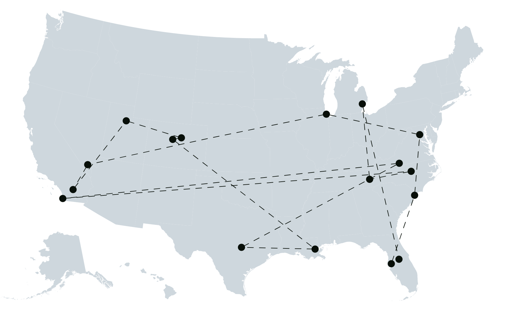 Not Pictured: Mexico City, Antigua, Nashville, Miami, San Juan