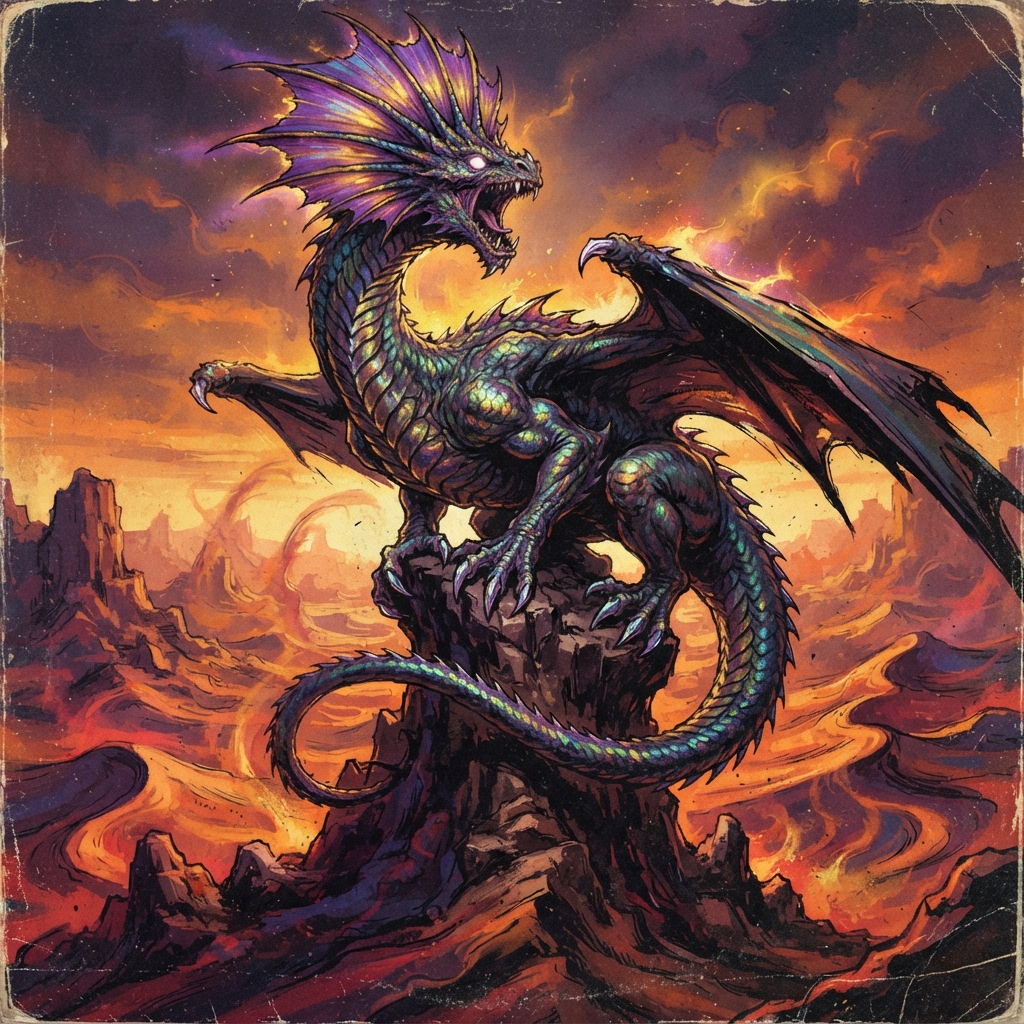 Mirage Dragon (Ancient, Spellcaster), original Pathfinder 2e monster artwork by ZapGM