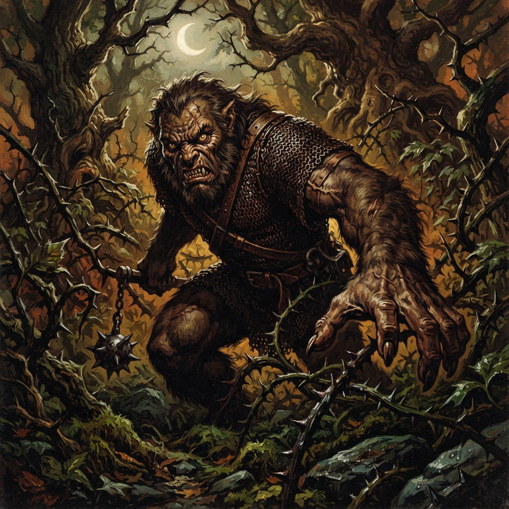 Bugbear Stalker, original D&D 5e monster artwork by ZapGM