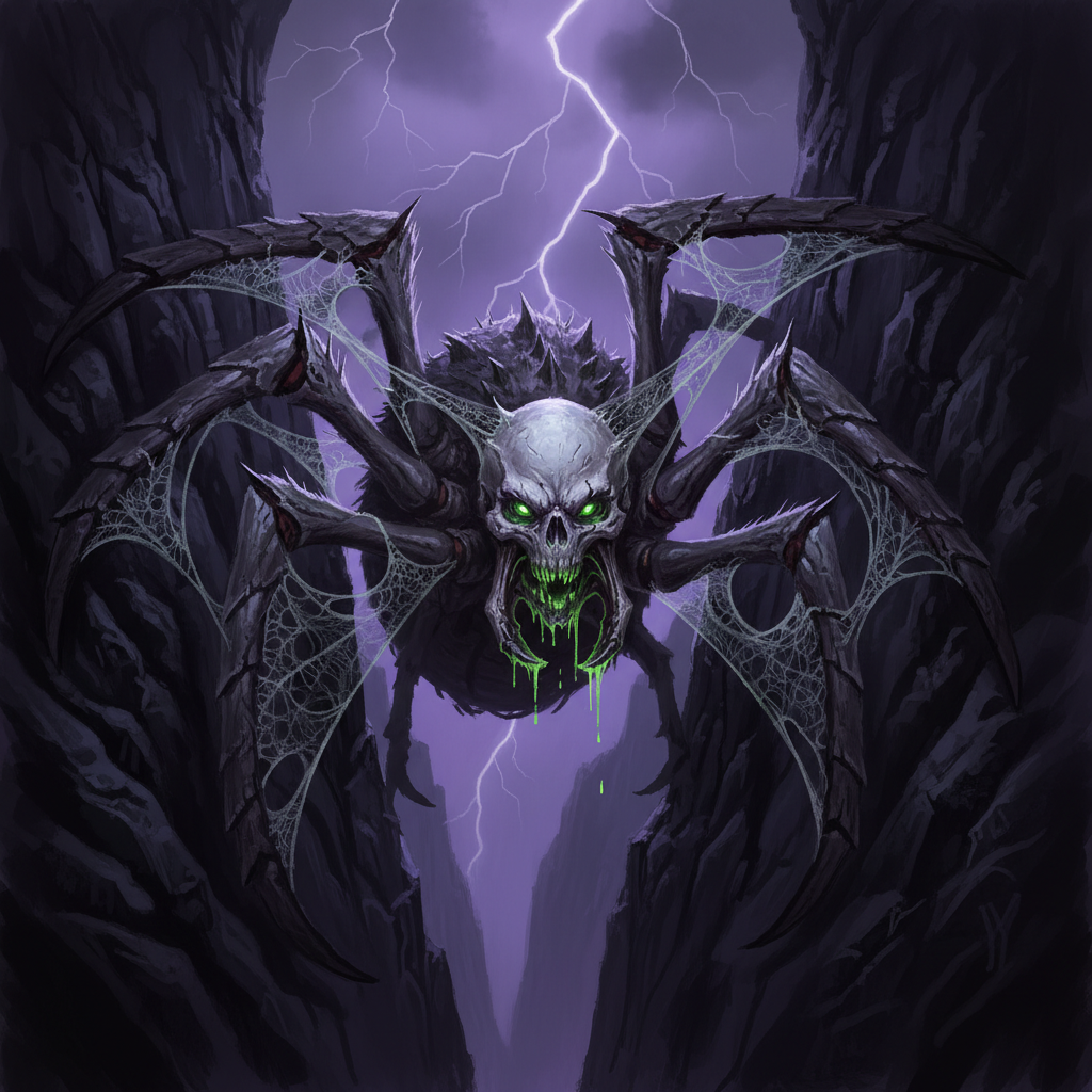 Bebilith, original Pathfinder 2e monster artwork by ZapGM
