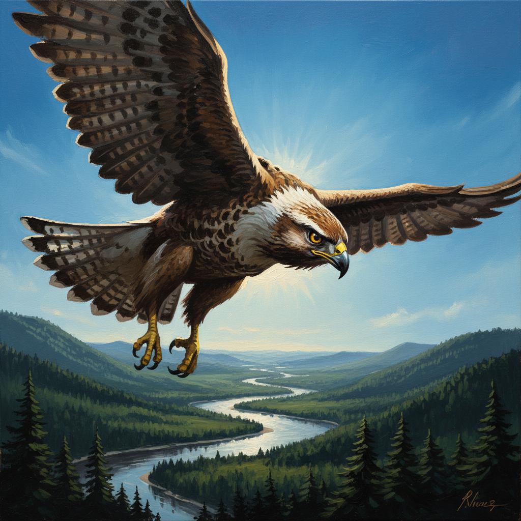 Hawk, original D&D 5e monster artwork by ZapGM