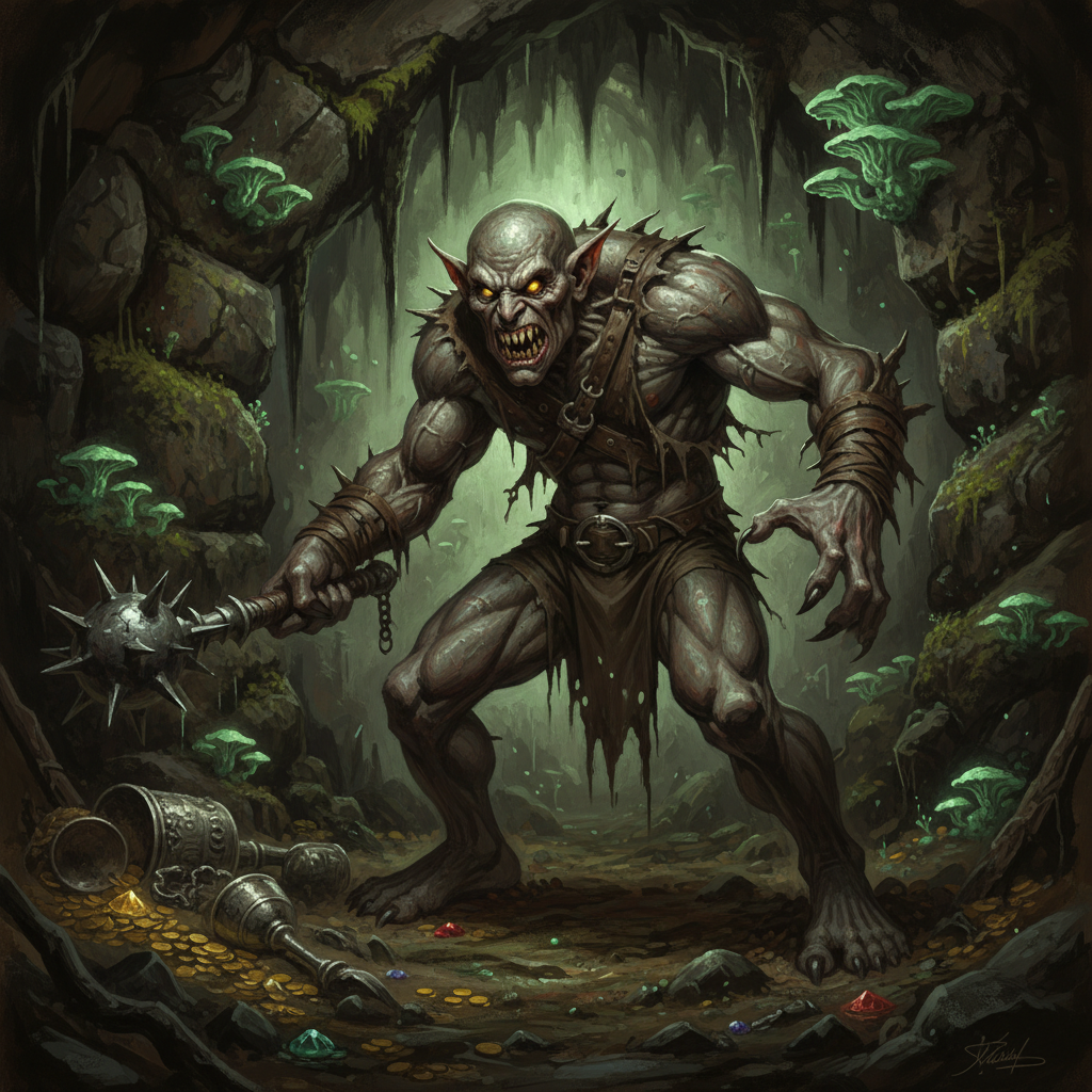 Spriggan Bully, original Pathfinder 2e monster artwork by ZapGM