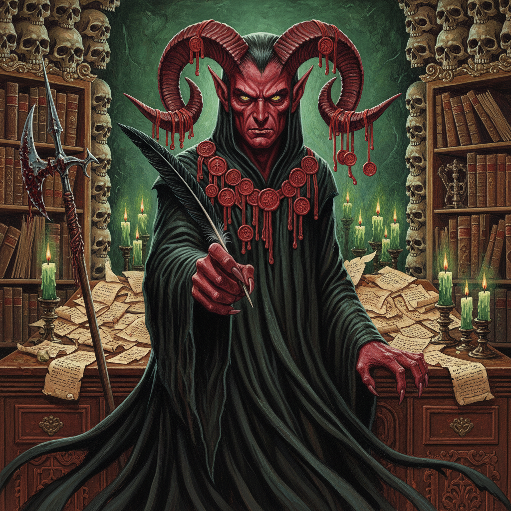 Phistophilus, original Pathfinder 2e monster artwork by ZapGM