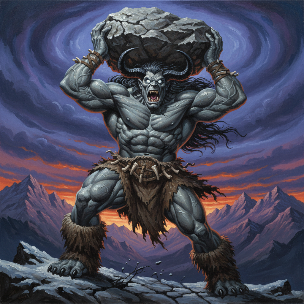 Great Cyclops, original Pathfinder 2e monster artwork by ZapGM