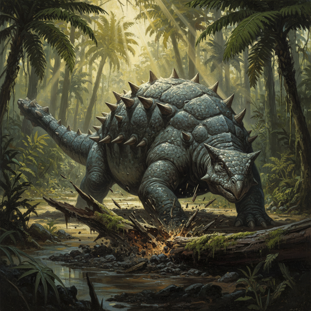 Ankylosaurus, original Pathfinder 2e monster artwork by ZapGM