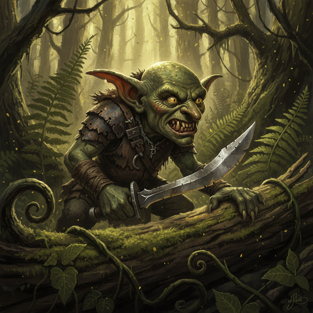 Goblin, original D&D 5e monster artwork by ZapGM