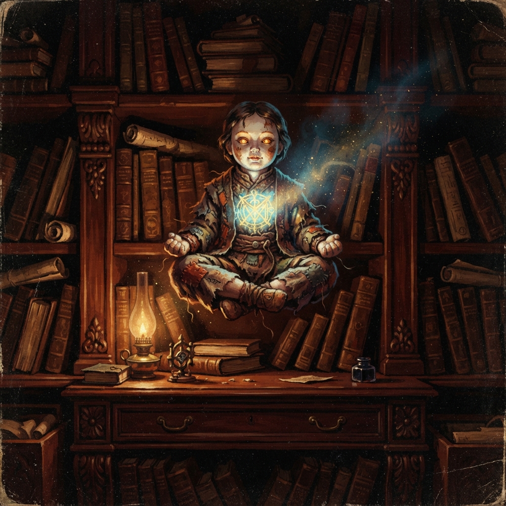 Soulbound Doll (Gentle), original Pathfinder 2e monster artwork by ZapGM