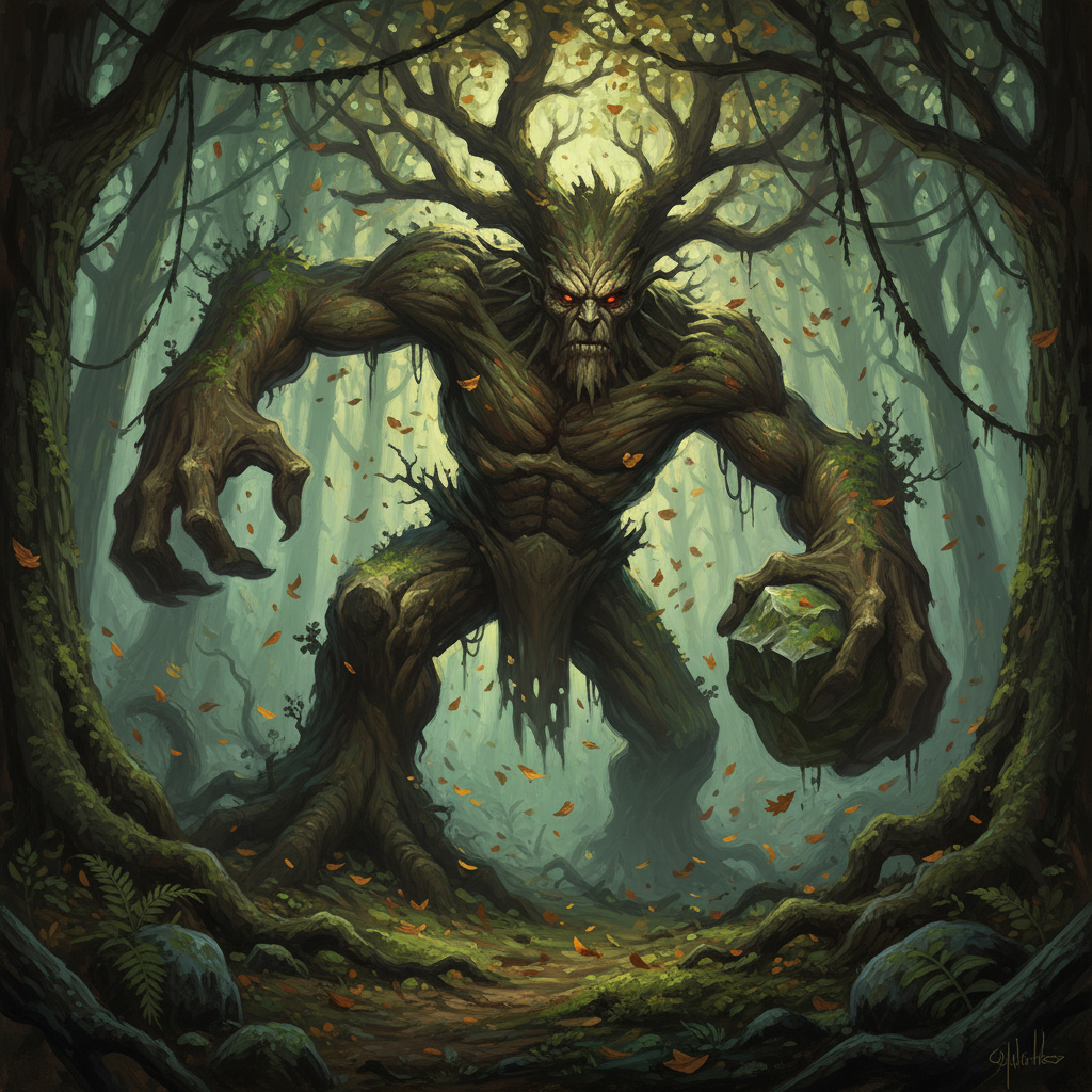 Treant, original D&D 5e monster artwork by ZapGM