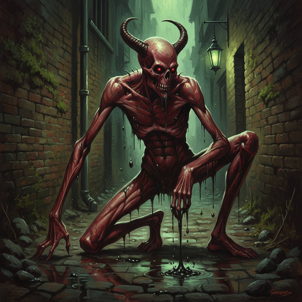 Babau, original Pathfinder 2e monster artwork by ZapGM