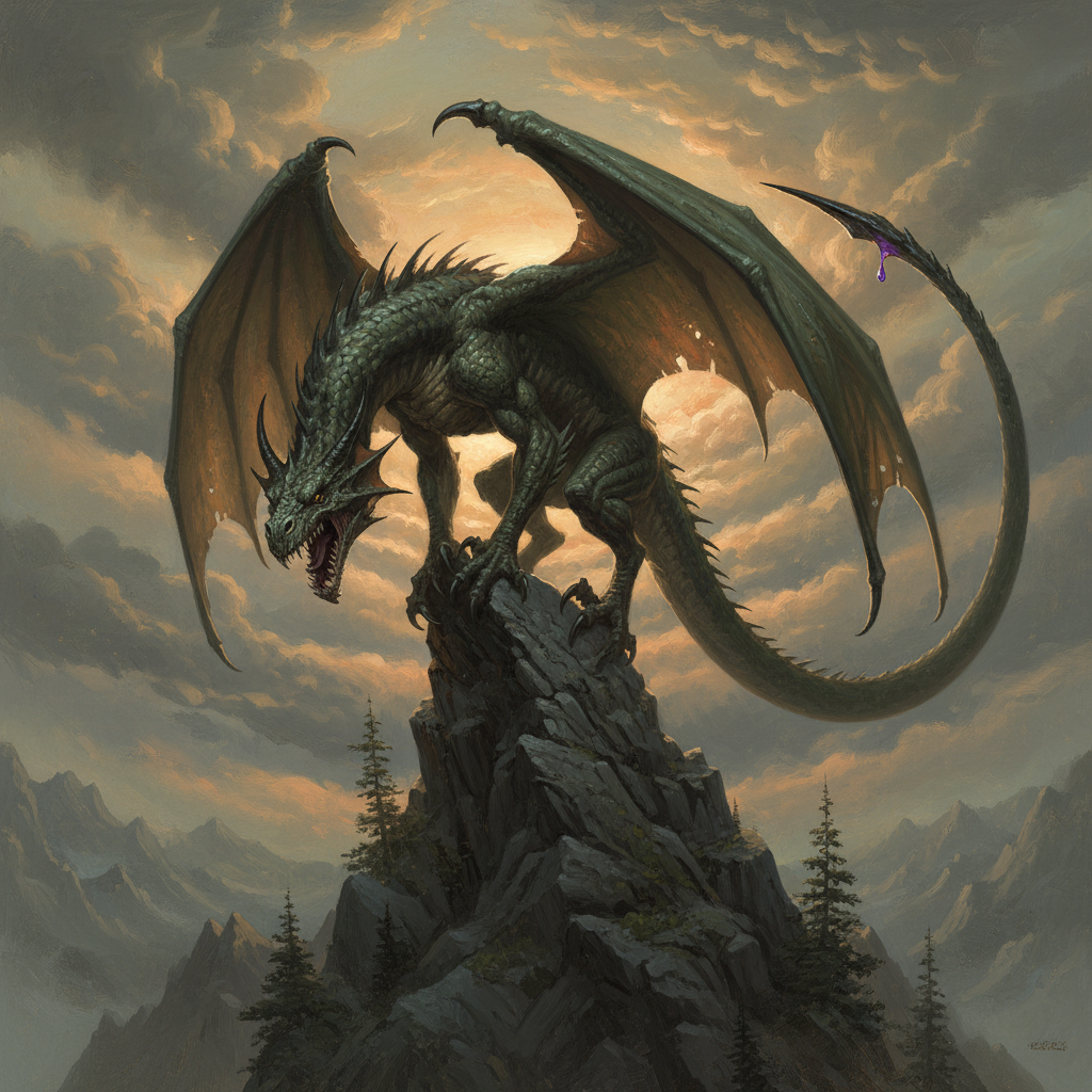 Wyvern, original D&D 5e monster artwork by ZapGM